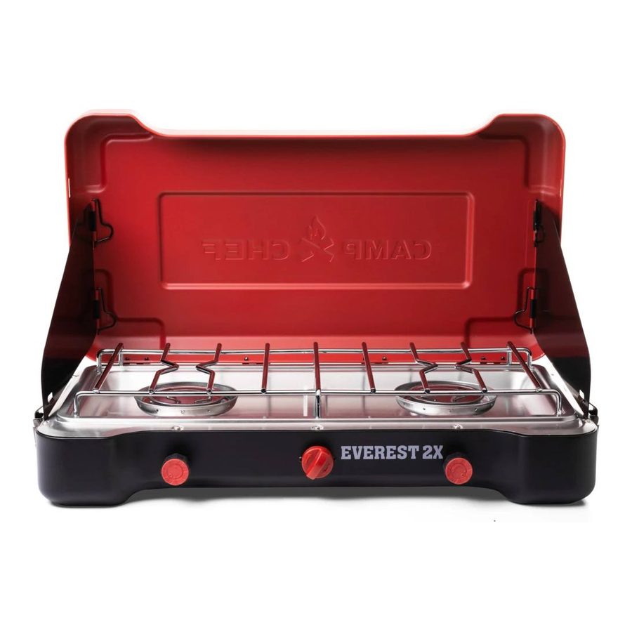 Camp Chef Everest 2X two-burner stove, the top pick in this guide