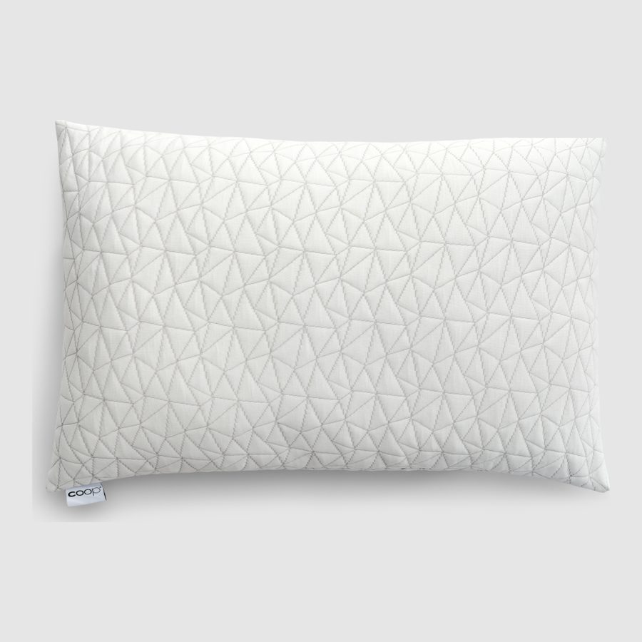 Coop Sleep Goods Original Adjustable Pillow in its white quilted cover