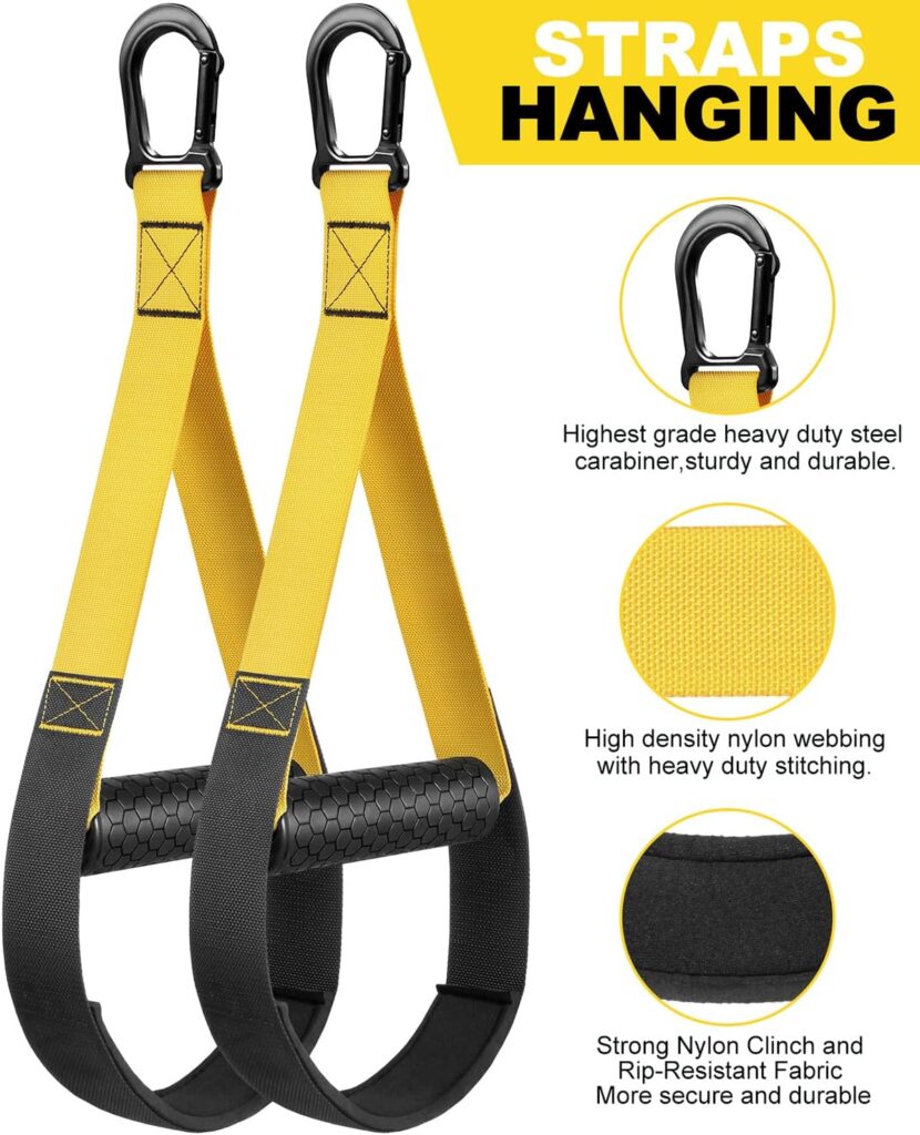 Home Resistance Training Kit, Resistance Trainer Exercise Straps with Handles, Door Anchor and Carrying Bag for Home Gym, Bodyweight Resistance Workout Straps for Full-Body Workout