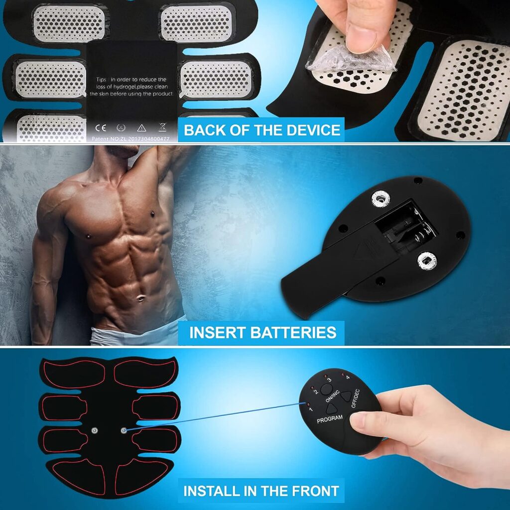 ABS Stimulator Workout Equipment for Men Women 6 Modes, 10 Levels of Intensity Portable Fitness Equipment