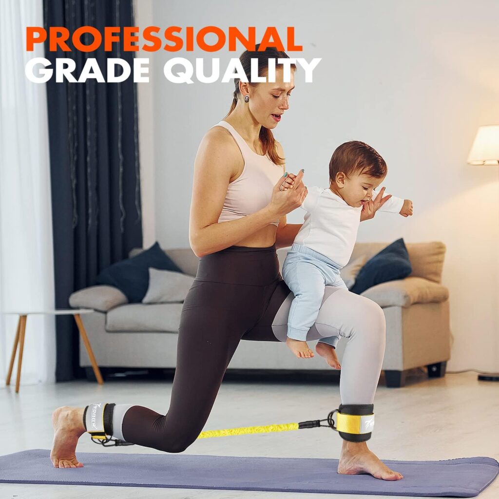 Ankle Resistance Bands with Cuffs, Glutes Workout Equipment, Legs Resistance Bands for Kickbacks Hip Glute Training Exercises - Perfect for Home Workouts and Fitness Training for Women and Men