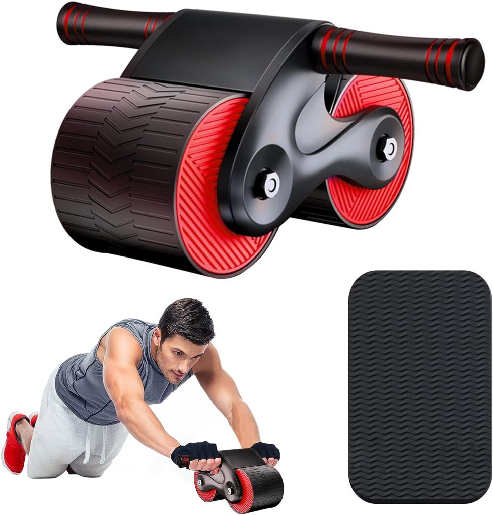 Automatic Rebound Abdominal Wheel Kit - Ab Roller Workout Equipment, Ab Exercise Equipment for Abdominal  Core Strength Training, Home Gym Fitness Equipment Abdominal Roller Machine with Knee Pad Accessories for Men  Women