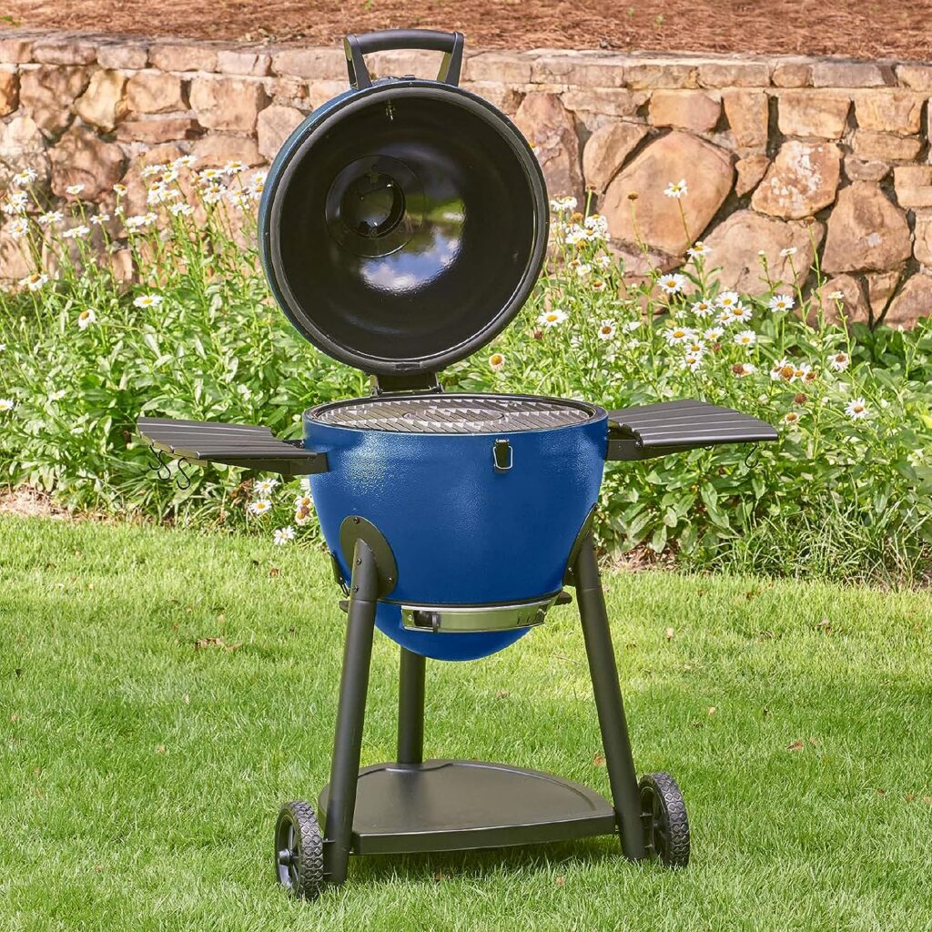 Char-Griller E56720 AKORN Kamado Charcoal Grill  Smoker, Pack of 1, Blue
