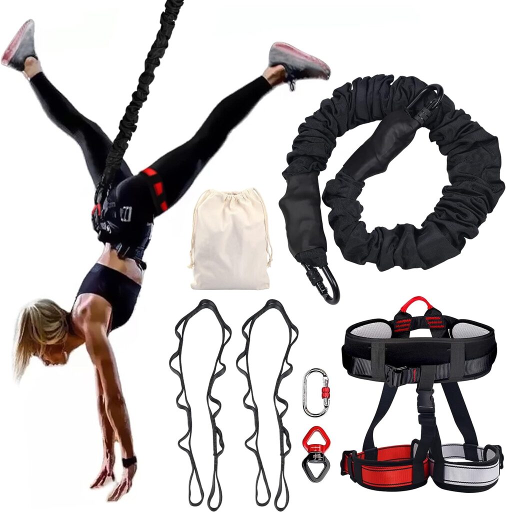 PRIORMAN Bungee Fitness Equipment Set Heavy Cord Bungee Dance Resistance Belt Rope Workout Fitness Gym Professional Training Equipment