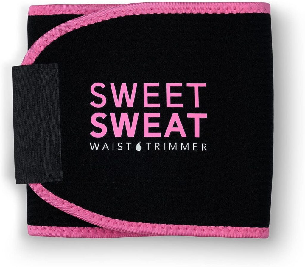 Sweet Sweat Waist Trimmer for Women and Men - Sweat Band Waist Trainer for High-Intensity Training  Workouts, 5 Sizes